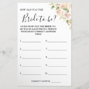 Flyer Adivina floral cuántos años tenía la tarjeta de ju