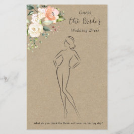 Flyer Adivina floral El Vistazo De Ducha De Novias