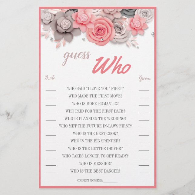 Flyer Adivina la tarjeta de quién (Frente)