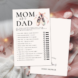 Flyer Adivina quién es el juego de Baby Shower: Ballerin