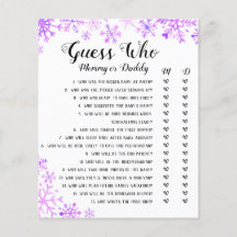 Adivina quién muestra el juego: bebé está frío afu