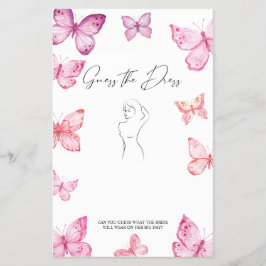 Flyer Adivinen a las mariposas del juego de ducha de nov