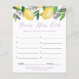 Flyer Adivinen Cómo Vieja Novia Groom Shower Juego de fo