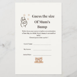 Flyer Adivinen el tamaño del bulto de mamá - Ga de Baby