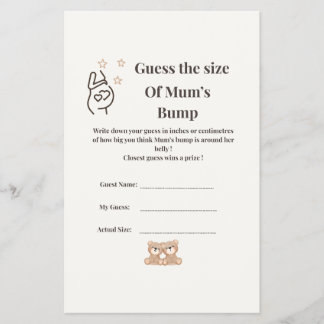 Flyer Adivinen el tamaño del bulto de mamá - Ga de Baby