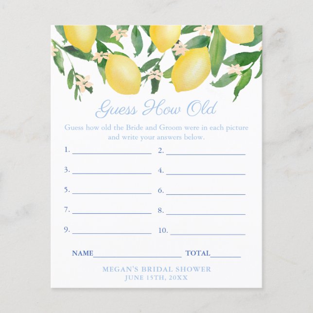 Flyer Adivinen La Era De La Ducha De Bodas De Novias Y M (Frente)