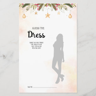 Flyer Adivinen la tarjeta de juego de ducha de novia de