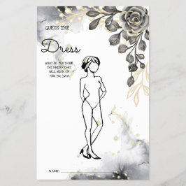 Flyer Adivinen la tarjeta de juego Dress Black Rosas Bri