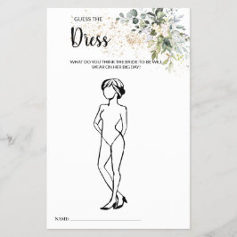 Flyer Adivinen la tarjeta de juego Vestir Herbal Bridal 