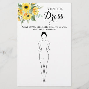 Flyer Adivinen la tarjeta de juego Vestir Sunflowers Bri