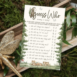 Flyer Adivinen Quién Mamá O Papá Woodland Game Baby Show