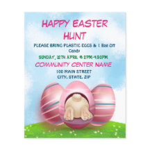 Adorable Conejo De Pascua Con Rayas Rosadas Huevo 