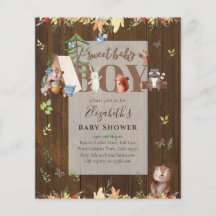 Adorable Woodland Bear Camping Boys Baby Shower In