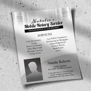 Flyer Agente de firma de notario móvil y préstamo profes