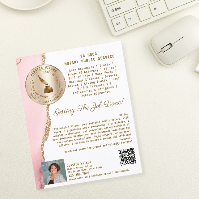 Flyer Agente de firma de notario móvil y préstamo profes (Subido por el creador)