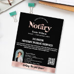 Flyer Agente de firma de notario móvil y préstamo QR Fot<br><div class="desc">Un flyer notario móvil moderno y elegante con tipografía de escritura caligráfica y plumilla de plumas con fondo agate. Ideal para notarios,  profesionales,  abogados,  prestamistas,  agentes hipotecarios... . añada su foto</div>