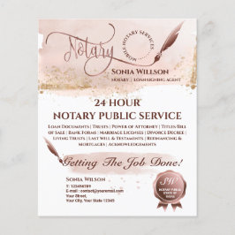 Flyer Agente de firma de notario móvil y préstamo Rubor 