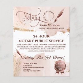 Flyer Agente de firma de notario móvil y préstamo Rubor 