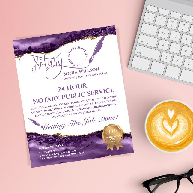 Flyer Agente de firma de notario y préstamo móvil Agate  (Subido por el creador)