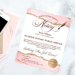 Flyer Agente de firma de notario y préstamo móvil Agate 