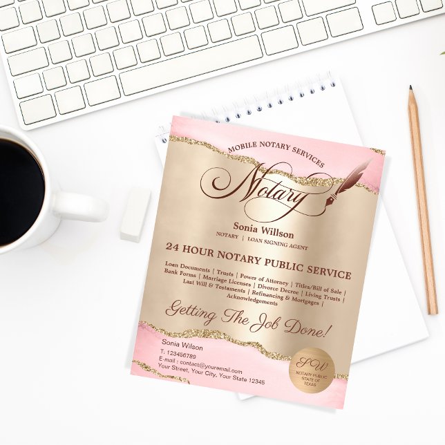 Flyer Agente de firma de notario y préstamo móvil Agate  (Subido por el creador)