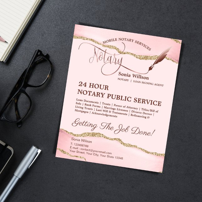 Flyer Agente de firma de notario y préstamo móvil Agate  (Subido por el creador)