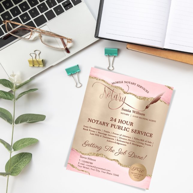 Flyer Agente de firma de notario y préstamo móvil Agate  (Subido por el creador)