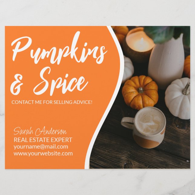 Flyer Agente inmobiliario agricultor CARD tienda firma V (Frente)