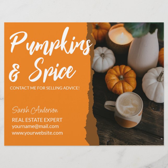 Flyer Agente inmobiliario agricultor CARD tienda firma V (Frente)