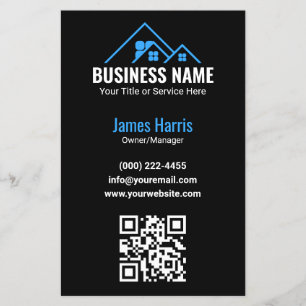 Flyer Agente Inmobiliario Logotipo Casa Azul