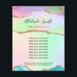 Flyer agio de colores pastel<br><div class="desc">volante de artista profesional de maquillaje en salón de belleza</div>