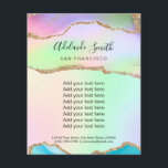 Flyer agio de colores pastel<br><div class="desc">volante de artista profesional de maquillaje en salón de belleza</div>