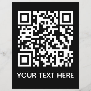 Flyer Agrega tu propio texto de código QR Enlace del men