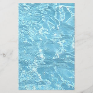 Flyer Agua Verano Luz Solar Azul Blanco Piscina