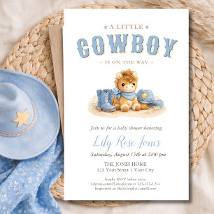 Flyer Aguada al agua infantil del pequeño vaquero azul