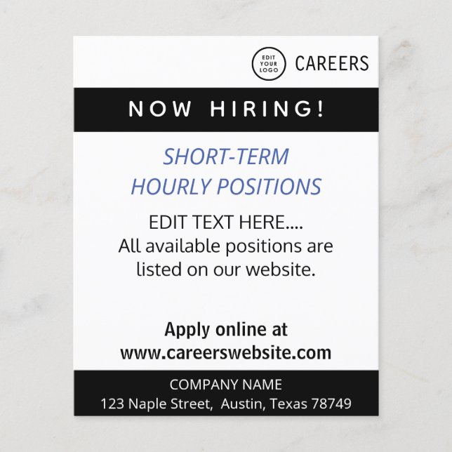 Flyer Ahora contratación de empleo profesional (Frente)