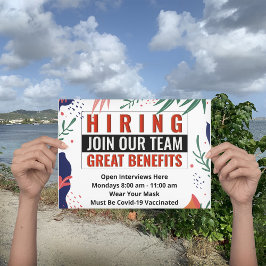 Flyer Ahora Contratación Únase a nuestro Personalizado d