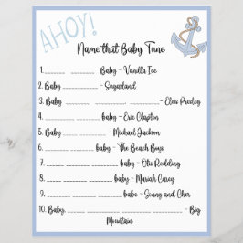 Flyer Ahoy Baby Shower Game