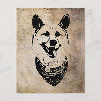 Flyer Akita personalizada | tarjeta de cumpleaños del pe