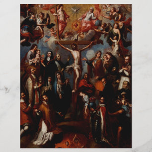 Flyer Alegoría de la Crucifixión con Santos Jesuitas 