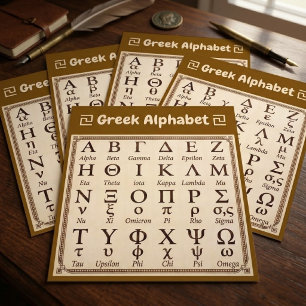 Flyer Alfabeto griego antiguo a granel, antiguo gráfico 