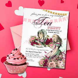 Flyer Alice In Wonderland Tea Party Invitación A CUALQUI