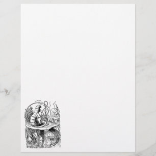 Flyer Alicia vintage en la oruga de las maravillas