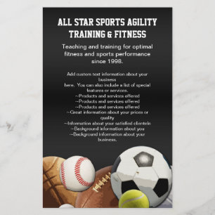 Flyer All Star Sports Balls con pared de ladrillo