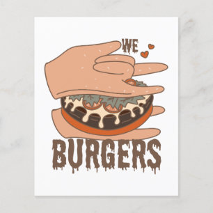 Flyer Amamos a las hamburguesas - Amor a las hamburguesa