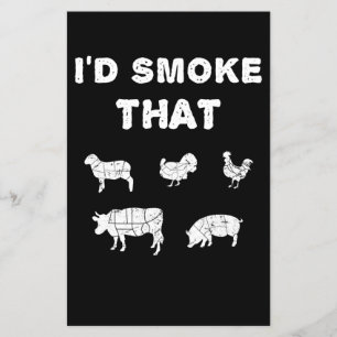 Flyer Amantes de la barbacoa  Humo ID que el Chef Smoker