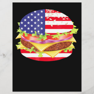 Flyer Amantes de la parrilla   Hamburguesa bandera de EE
