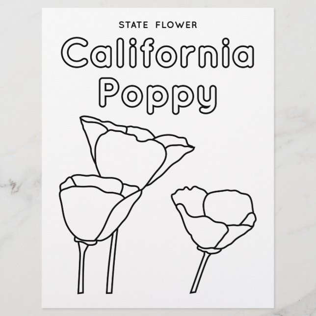 Flyer amapola de estado de california (Frente)