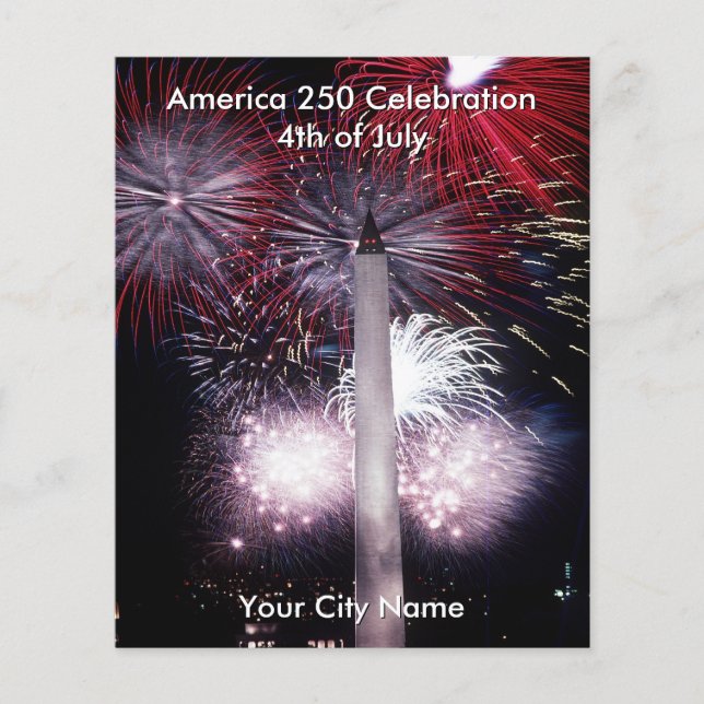 Flyer America 250 Community Fireworks WA Monument (Frente)