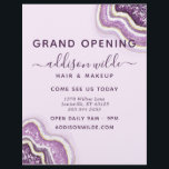 Flyer Amethyst Purple Purpurina Agate Geode Business<br><div class="desc">Amethyst Purple Purpurina Agate Geode Grand Opening Business Flyer. Perfecto para maquilladores,  peluqueros,  cosmetólogos y más!</div>